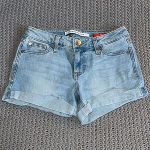 Celebrity Pink jean shorts, size 1/25, color light blue.